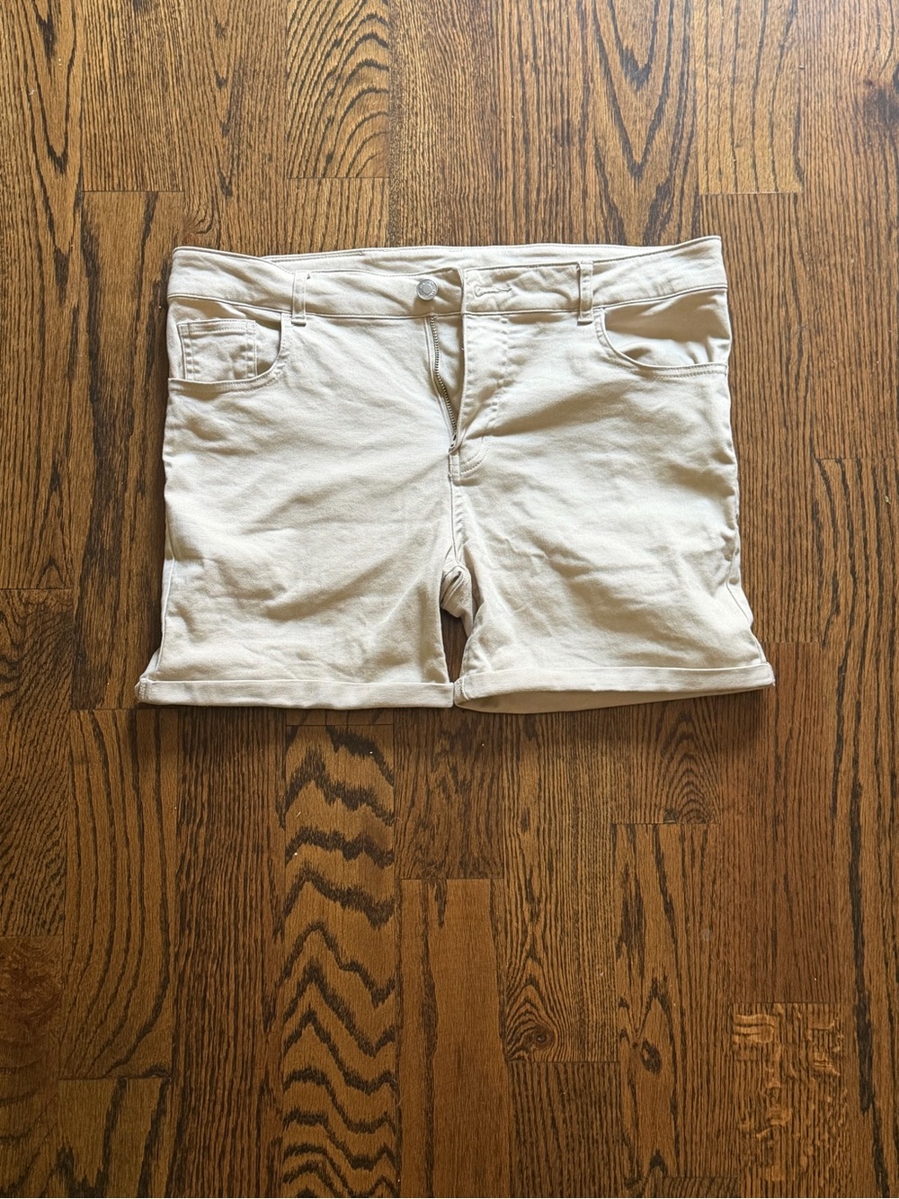 Timoteo Men’s Cream Stretch Cotton Shorts